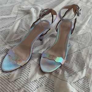 Iridescent Ankle-Strap Sandals - Women